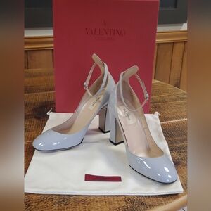 Valentino Garavani Women's Grey Patent Leather Heels